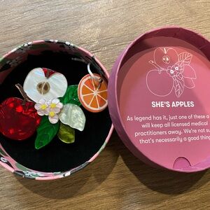 Erstwilder She’s Apples collectible brooch in original box